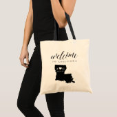 Louisiana Staat Silhouette Hochzeit Begrüßung Tasc Tragetasche (Vorderseite (Produkt))