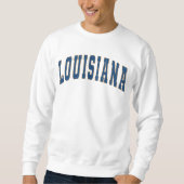 Louisiana Staat Vintage Uni Stil Sweatshirt (Vorderseite)
