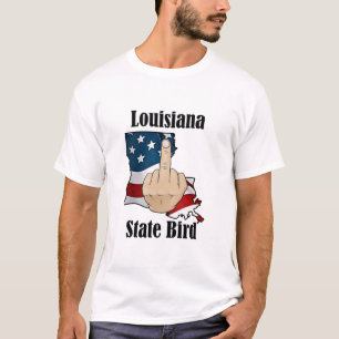 Louisiana Staat Vogel T - Shirt Mittelfinger