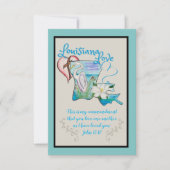 Louisiana Staat Wasserfarbene Karten (Vorderseite)