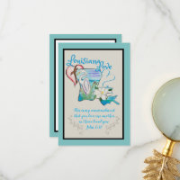 Louisiana Staat Wasserfarbene Karten