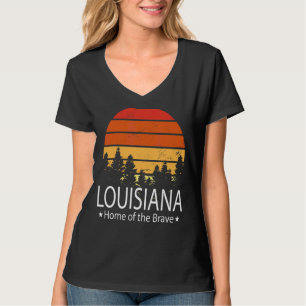 Louisiana Staat Zuhause der Brave Louisiana Liebe T-Shirt