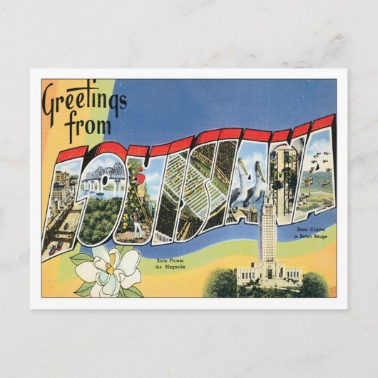 Louisiana Staaten USA Postkarte (Vorderseite)