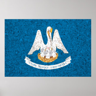 Louisiana Staatliche Fahne Poster