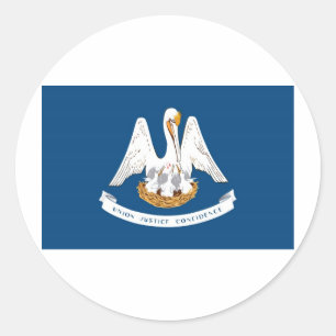 Louisiana-Staats-Flagge Runder Aufkleber