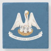 Louisiana-Staats-Flagge Steinuntersetzer (Vorderseite)