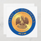 Louisiana-Staats-Siegel Einladung (Vorne/Hinten)