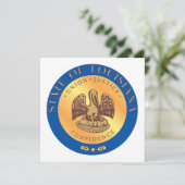 Louisiana-Staats-Siegel Einladung (Stehend Vorderseite)