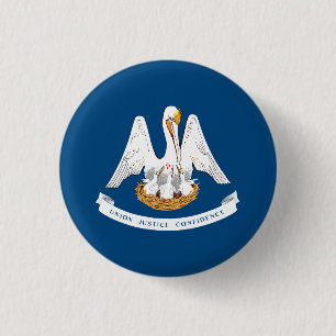 Louisiana Staatsflagge Button