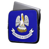 Louisiana Staatsflagge Laptop-Sieb Laptopschutzhülle (Vorderseite Links)