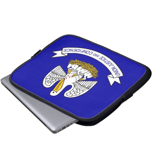 Louisiana Staatsflagge Laptop-Sieb Laptopschutzhülle (Vorne Knopf)