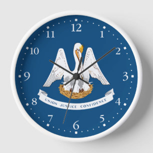 Louisiana Staatsflagge Uhr