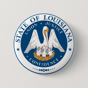 Louisiana-Staatsflagge USA vereinigte Button