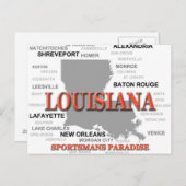 Louisiana Staatsstolz Karte Silhouette (Vorne/Hinten)