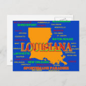 Louisiana Staatsstolz Karte Silhouette (Vorne/Hinten)