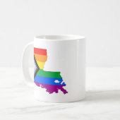 Louisiana Staatsstolz LGBTQ Progress Prix Kaffeetasse (Vorderseite Links)