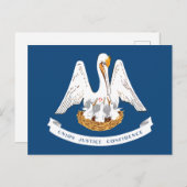 Louisiana State Flag Pelican State Motto Souvenir Postkarte (Vorne/Hinten)