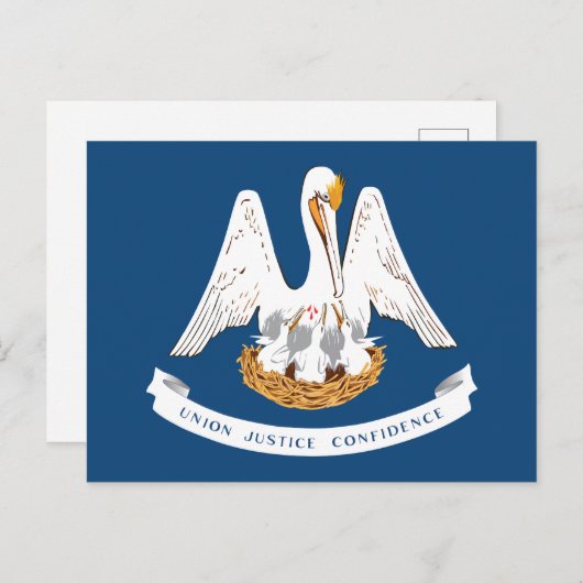 Louisiana State Flag Pelican State Motto Souvenir Postkarte (Vorne/Hinten)