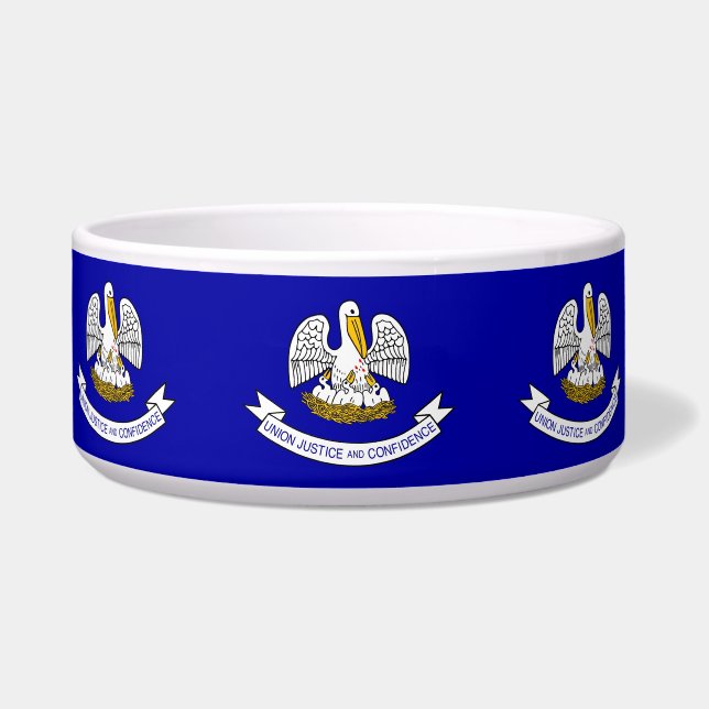 Louisiana State Flag Pet Bowl Napf (Vorderseite)