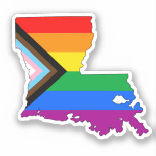 Louisiana State Pride LGBTQ Progress Pride Aufkleber