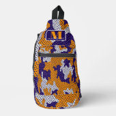 Louisiana State Purple Gold Stylish Camo Pattern Crossbody Bag (Vorderseite)