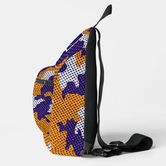 Louisiana State Purple Gold Stylish Camo Pattern Crossbody Bag (Rechts)