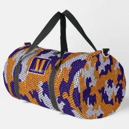 Louisiana State Purple Gold Stylish Camo Pattern Duffle Bag