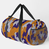 Louisiana State Purple Gold Stylish Camo Pattern Duffle Bag (Rechte Ecke)