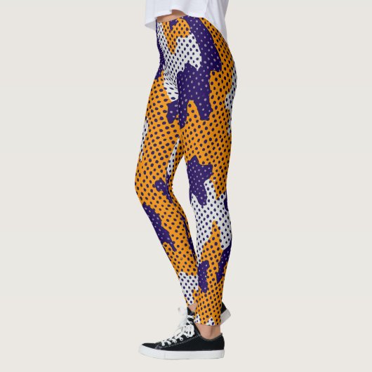 Louisiana State Purple Gold Stylish Camo Pattern Leggings (Links)