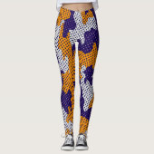 Louisiana State Purple Gold Stylish Camo Pattern Leggings (Vorderseite)