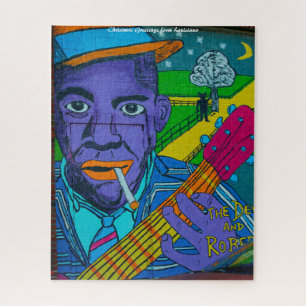 Louisiana Street Art.Christmas Grüße Puzzle