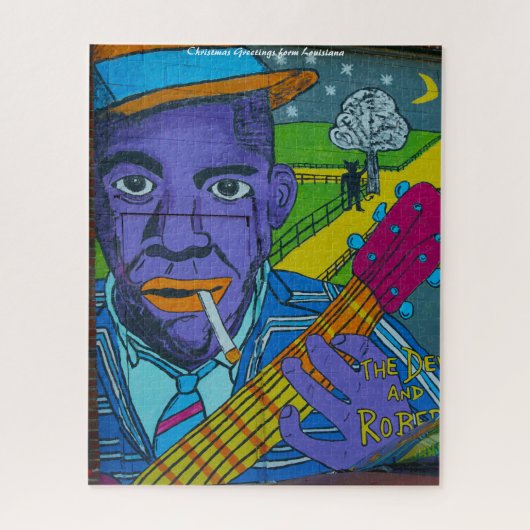Louisiana Street Art.Christmas Grüße Puzzle (Vertikal)
