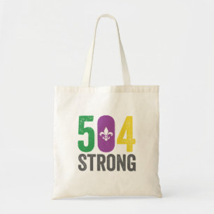 Louisiana Strong 504 NOLA Strong Mardi Gras Tragetasche