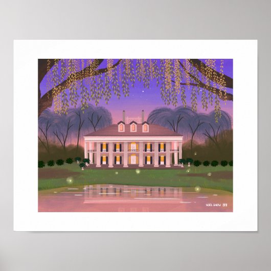 Louisiana Südliches Herrenhaus Kunstdrucken Poster (Vorne)