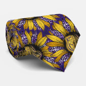 Louisiana Sunflower/Tiger/Fleur-de-Lis Neck Tie Krawatte (Gerollt)