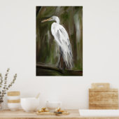 Louisiana Swamp Crane Poster (Küche)