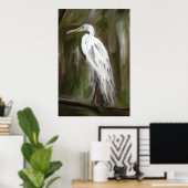 Louisiana Swamp Crane Poster (Heimbüro)