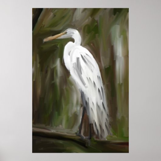 Louisiana Swamp Crane Poster (Vorne)