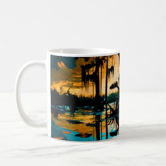 Louisiana Swamp Malerei Kaffeetasse (Links)