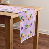 Louisiana Themed Mardi Gras Table Runner Kurzer Tischläufer (Beispiel)