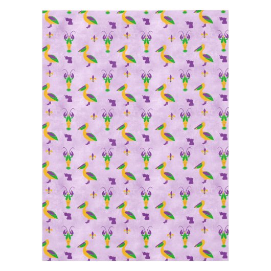Louisiana Themed Mardi Gras Tischdecke (Vorderseite)