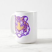Louisiana Tiger Coffee Cup - HandGezeichnet Tiger Kaffeetasse (Vorderseite Links)