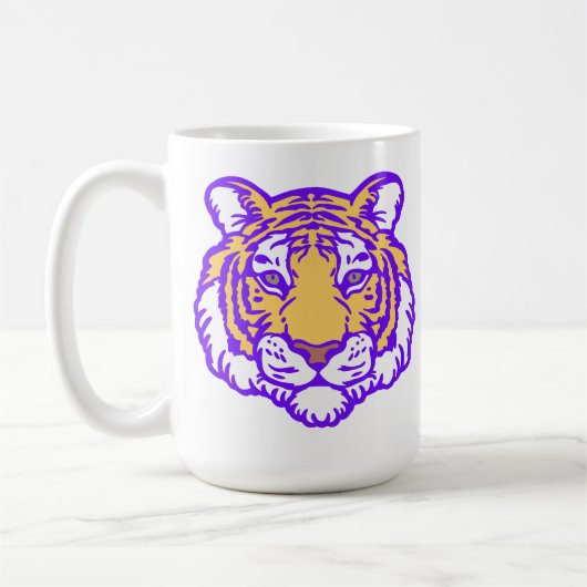 Louisiana Tiger Coffee Cup - HandGezeichnet Tiger Kaffeetasse (Links)
