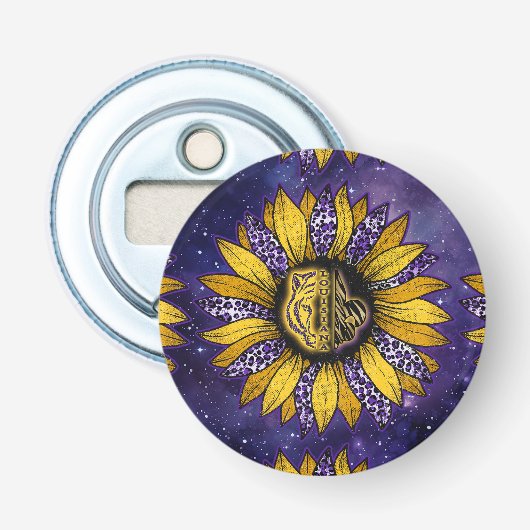 Louisiana-Tiger-Themen-Button-Flaschenöffner Flaschenöffner (Vorderseite)