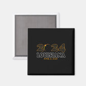 Louisiana Total Solar Eclipse 2024 Eclipse April 0 Magnet (Vorderseite/Rückseite)