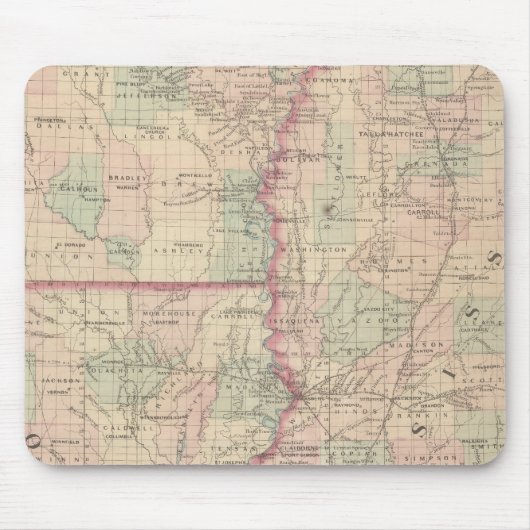 Louisiana und Mississippi Mousepad (Vorne)
