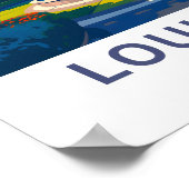 Louisiana United Staaten Travel Print Poster (Ecke)