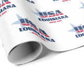 Louisiana US Flagge Staaten Geschenkpapier (Rolleneckpunkt)
