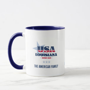 Louisiana USA 1812 Blue Star Persönliche Umarmung Tasse