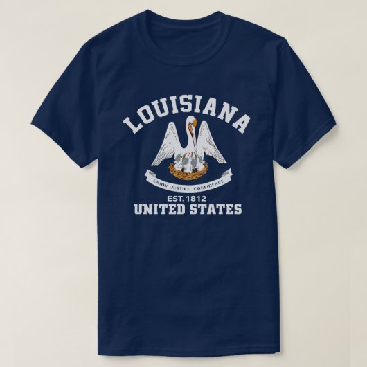 Louisiana USA Est. Patriotisches T-Shirt der (Design vorne)